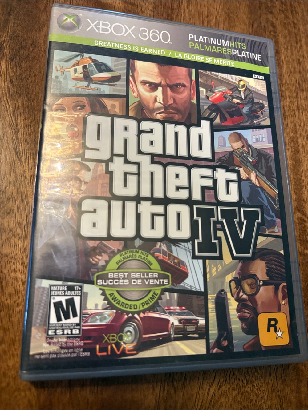 Xbox 360 Grand Theft Auto IV Platinum Hits - Black Case